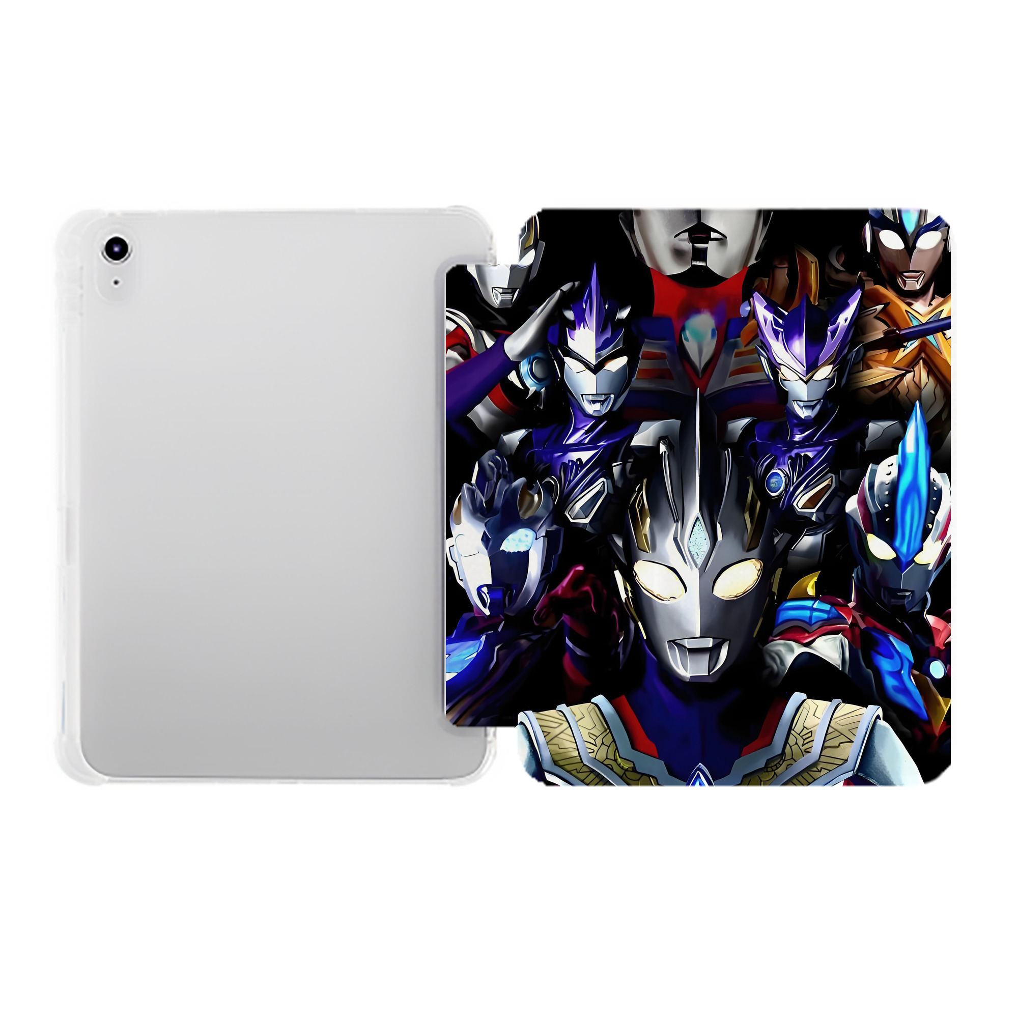 （画像用） ウルトラマン Ultraman IPad ケース ペン収納付き 三つ折りスタンド PUレザー×シリコン 対応機種9.5/10.5/10.9インチ